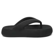 Women's Soft Cloud Flip-Flops, Super Comfortable And Soft - Black-black - View 3
