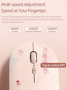 HP 惠普无线静音鼠标，符合人体工学的右手设计，2.4GHz稳定连接，适用于台式机和笔记本电脑 - 粉色 - 查看 3