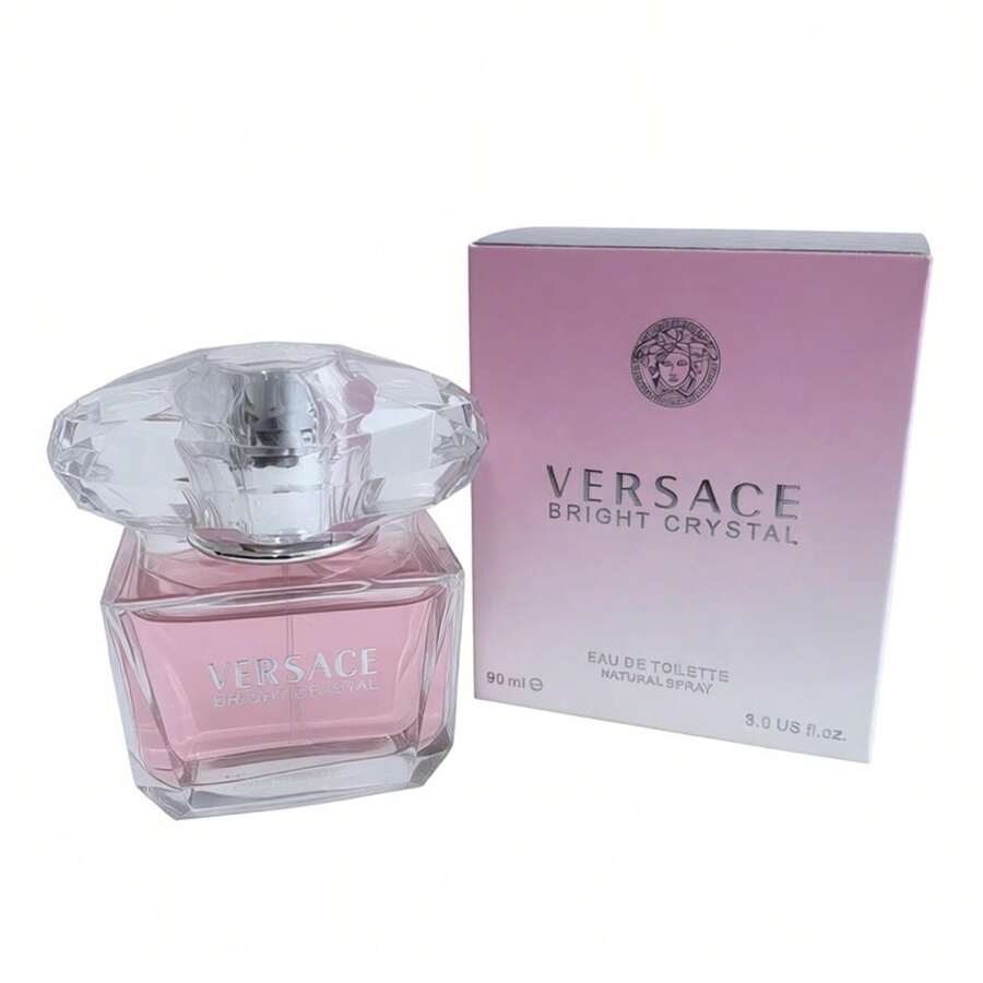 Versace Bright Crystal Eau De Toilette Natural Spray 3.0 Oz 90ml A Sensual And Feminine Fragrance For Girls - 花卉印花 - 查看 1