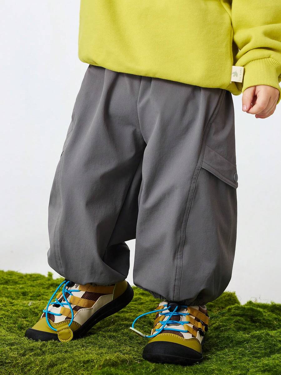 mini bala Kids Straight-Leg Pants, Structured Fit, Water-Resistant, Non-Binding Waist, Comfortable Spring Pants 2026 - Iron Gray - View 1
