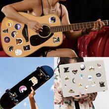 64张斋月乙烯基贴纸，美观实用，适用于剪贴簿、日记、保险杠、滑板、水瓶、头盔、水杯、汽车贴纸等。 - 隨機 - 查看 6