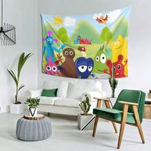 Babblarna Tapestry, Perfect For All Holidays – Ideal Gift And Wall Hanging Decor. Premium Printed Designs Suitable For Living Room, Bedroom, Office Or Party Décor, Room Decor, Holiday Gift, Decorative Wall Art, Stylish Tapestry, Soft Fabric, Durable Textile, Wall Tapestry, Printed Tapestry, Home Decorators, Party Planners - Nhiều màu - Xem 5