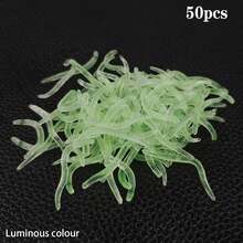 50/100/200pcs Earthworm Soft Bait - Red Maggot Plastic Lure With Bionic Worm Design And Fish Scent - Multicolor - View 17