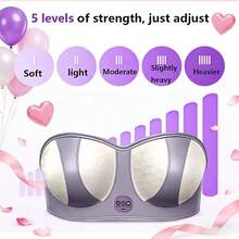 Masajeador eléctrico inteligente de temperatura constante y vibración para masaje de senos, recargable y multifuncional - para uso doméstico, sujetador deportivo. - Multicolor - Ver 7