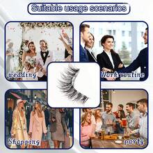 7 Pairs Natural Looking False Eyelashes, Lengthening, Fluffy, Soft, Delicate, Lively, Cute, Transparent Stem, Very Realistic, Suitable For Daily Use, Light Makeup, Dates, Sweet, Makeup Eyelashes - Natural Lashes - View 9