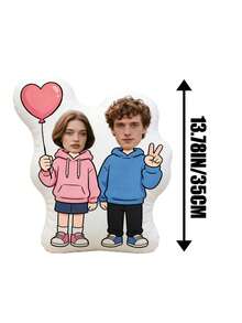 Customized Photo Pillow - Couple Cushion, Customizable With Cute Or Fun Couple Photos, Double-Sided 3D Pillow, Gift For Dad/Mom/Family/Her/Him/Girlfriend/Boyfriend, Couple Birthday/Valentine's Day/Wedding Gift - Upload Picture Customization - View 10