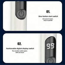Portable Nose/Ear Hair Trimmer, 150mAh, Type-C, LED, Stainless Detachable Blades, Long Battery, Unisex, Sleek Design. - Multicolor - View 10