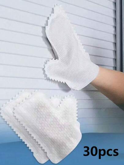 30pcs Ultra-Fine Fiber Cleaning Gloves - Wet & Dry Dual Use, Easy Dust Removal Cleaning Cloth Gloves, Suitable For Kitchen, Living Room, Bedroom, Car, Furniture And Window Cleaning