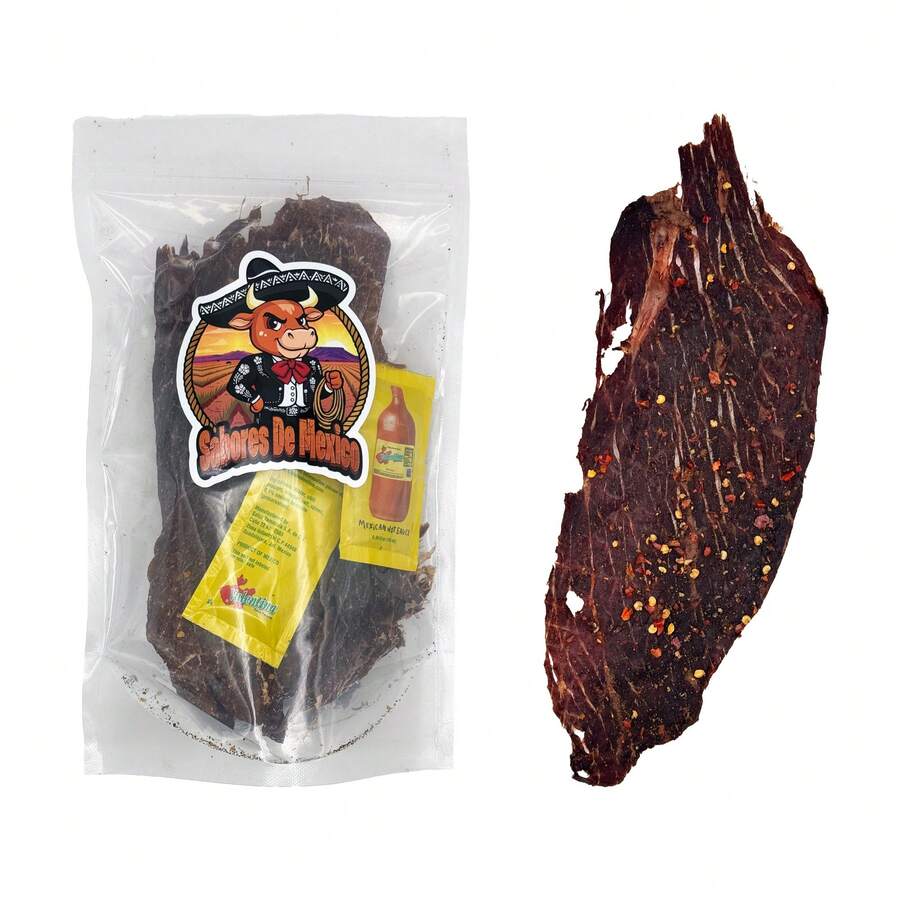 Sabores De Mexico Carne Seca 3oz – Mexican-Style Beef Jerky, High Protein Snack With Valentina Hot Sauce | Chile De Árbol - 智利樹 - 查看 1