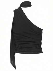 Women's Sexy Leopard Print Crop Top, Fitted Camisole, Fashionable Street Style For Party And Vacation, Spring/Summer - Black - View 5