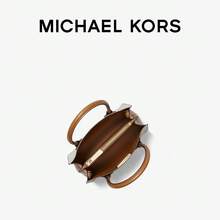 Michael Kors Mercer 中号真皮斜挎包，日常通勤之选。 - 香草白 - 查看 4