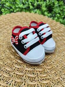 Newborn Baby Shoes, Sneakers, Soft Sole, Multicolored, Casual Outings - Hồng - Xem 3