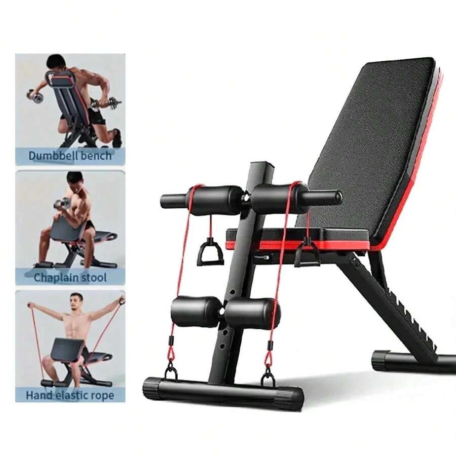 Adjustable Weight Dumbbell Bench Incline Decline Foldable Body Workout Exercise - Multicolor - View 1