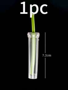 50个透明防漏花水管，带密封盖，便携式鲜花支架，塑料花瓶，适用于单支玫瑰花蕾、花束、水培、婚礼装饰、家居用品 - 均碼 - 查看 13