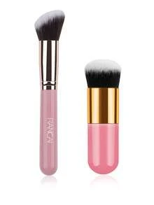 2pcs Foundation Blush Brush Makeup Brushes For Liquid Cream Powder Professional Cosmetics - Multicolor - View 8