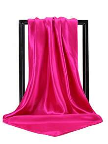 1 chiếc khăn vuông 90cm thanh lịch, đơn sắc, dễ thương - Xanh đậm - Xem 10