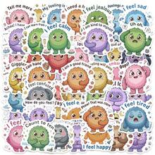 50pcs Cute Monster Stickers - Emotional Learning Monster Series "My Feelings Matter" And "Take A Deep Breath" Characters, Suitable For Decorating Journals, Planners, Etc., Encouraging Self-Expression Aesthetic Collection - Multicolor - View 9