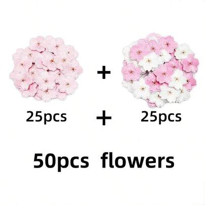 50 piezas Parches bordados de flores rosas, parches termoadhesivos, se pueden decorar en ropa, chaquetas, sombreros, mochilas, jeans, zapatos, cortinas, revestimientos de pared, manteles