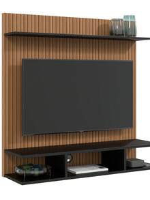 TV Panel For 32" Smart TV For Living Room/Bedroom With Niches For Decoration, Made Of MDP (Medium Density Particleboard). - Rỉ Nâu - Xem 4