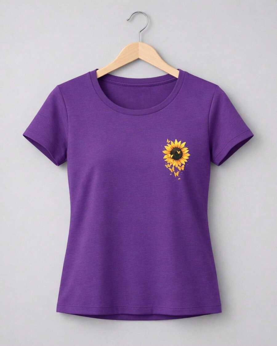 Premium Quality Women's T-Shirts! Shipping Throughout Brazil. - 紫色 - 查看 1