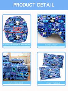 2/3PCS Home Textile Bed Sheet Set, Football Bedding, Polyester Material, Digital Printing, Suitable For Boys, Girls, Teenagers, Gifts, Bedrooms. 1 Bedsheet And 1/2 Pillowcase. - Multicolor - View 4