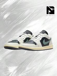 Nike Jordan 1 Low Jade Smoke (Women's)– Women's Lifestyle Sneakers – Shose For Woman-Vintage-Autumn & Winter-Inspired Running Shoes, Shock-Absorbing Comfort, Gym To Streetwear Casual Wear - Prefect Thanks Giving Day & Chrismas Gift-DC0774 001 - 彩色 - 查看 2