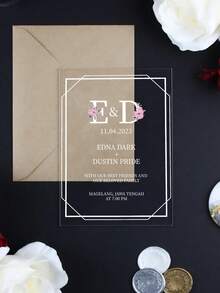 定制亚克力婚礼邀请函:永生花日期、亚克力婚礼邀请函、托斯卡纳风格婚礼邀请函、磨砂婚礼邀请函、满天星亚克力婚礼邀请函:优雅简约设计。情人节婚礼配饰、个性化新娘礼物、定制礼物、婚礼亚克力婚礼邀请函、定制亚克力婚礼邀请函、永恒之爱 - 彩色 - 查看 20