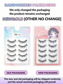 10pcs/Pack Lightweight Luxury Thai Style False Eyelashes, Natural Transparent Lash Strip, Super Realistic For Beginners Strip Lashes,Lashes,Eyelashes,Fake Lashes - Black - View 11