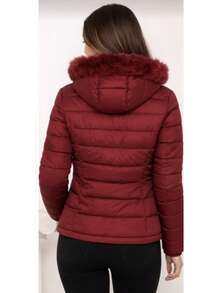 Waterproof Puffer Jacket - Red - View 2