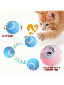 1PC Electric Rolling Ball Interactive And Fun Pet Smart Toy For Training And Gaming - Multicolor - View 10