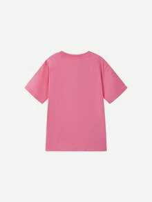 Annil [Quick-Drying Clothes]Children's And Boys' Girls' Short-Sleeved T-Shirts Summer New Style Breathable White T-Shirt - Rainbow Pink - View 3