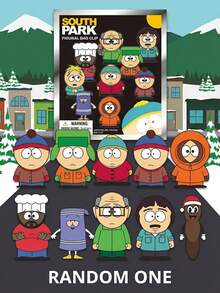 South Park Officially Licensed Keychain (1PC)-3D Foam Random One Bag Figure Bag Clip&Charm Zipper Pull Keyring Backpack Accessories Collectible Valentines Gift- - Multicolor - View 1