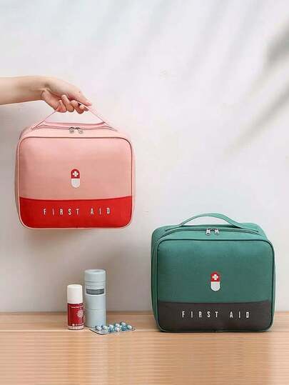 3/2/1pc - Travel Medicine Kit, Multi-Functional First Aid Kit, Home/Outdoor Emergency Medical Kit, Can Store Travel Medicines, Portable Outdoor Travel And Camping Storage Bag, Daily Medicine Container, Medical Storage Bag, Camping And Hiking Essentials, Travel Accessories, Portable Medicine Bag, Travel First Aid Kit, Medicine Storage, Epidemic Prevention And Hygiene Kit, Survival Supplies, Bohemian Style.