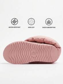 CAMEL CROWN Women's New Snow Boots, Fleece Lining For Warmth And Cold Protection, Detachable Boot Covers, 2-Way Wear, Waterproof, Thick-Soled Ankle Boots - Pink - View 3