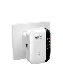 Extensor WiFi, extensores WiFi, Aumente la señal de su WiFi hasta 300Mbps - Repetidor Inalámbrico de Largo Alcance Punto de Acceso, Blanco - Tipo de Enchufe A USA (110-127V) - Ver 1