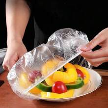 300/500Pcs Elastic Mouth Disposable Food Cover Plastic Bags Fresh-Keeping Cling Film Cover Stretch Wrap Fruit Sealing - Multicolor - View 8