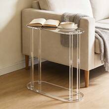一套亚克力沙发边桌，易于组装，可拆卸窄边桌，适用于卧室、客厅、浴室、走廊。 - 彩色 - 查看 9