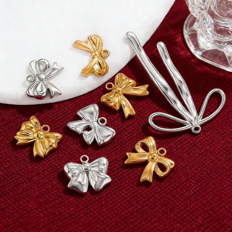 5-Piece 304 Stainless Steel Butterfly Pendants DIY Jewelry Making Components Suitable For Handmade Earrings And Necklaces - Butterfly - View 1