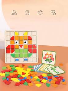 Christmas Decoration Mosaic Puzzle Concentration And Visual Training Educational Material For Kindergarten And Preschool, Desktop Game - Multicolor - View 5