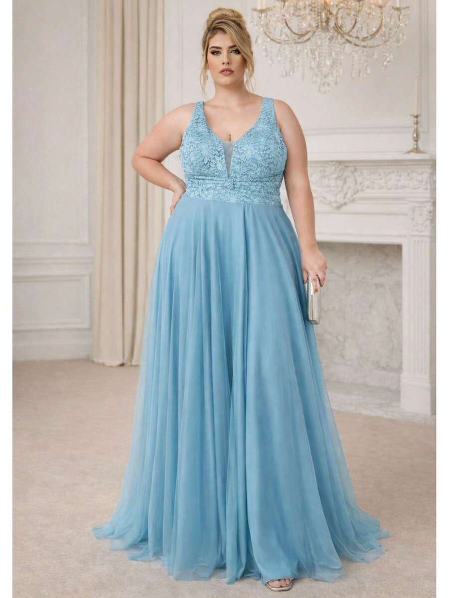 Women Dresses - Baby Blue - View 1