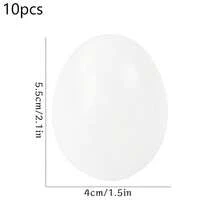60pcs White And Brown Plastic Easter Eggs, Blank For DIY Painting, Suitable For Easter Egg Hunt Party Decoration And Craft - Multicolor - View 14