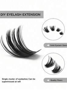 160片D型卷翘DIY假睫毛簇，200片D型卷翘假睫毛，0.07mm D型卷翘8-16mm混合自然款假睫毛，超浓密纤长款卷翘单根假睫毛，纤细纤长款假睫毛，纤长卡通效果假睫毛，适合新手在家使用，200片超浓密假睫毛，200片大容量装 - D - 查看 5