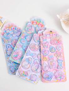 Cute Cartoon 3D Animal Stickers, Suitable For Sticker Books, DIY Decorative Crafts, Great For Decorating Phone Cases, Laptops, Desktops, Notebooks, Planners, Mugs And More - Multicolor - View 2