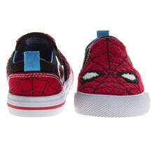 Marvel Web-Face Spider-Man Boys' Slip-On Canvas Shoes (Toddlers, Little Kids) - 紅色 - 查看 4