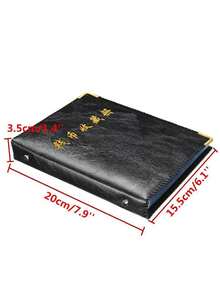 480-Slot Black Coin Collection Album, Large Capacity Antique Coin Loose-Leaf Collection Book - Many - View 3