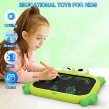 10英寸液晶手写绘画板，益智生日礼物，液晶电子涂鸦板 - 可爱螃蟹造型，兼容触控笔，生日/圣诞礼物，派对礼品，可重复使用，一键擦除，寓教于乐，缓解压力 - 多色畫板 - 查看 7