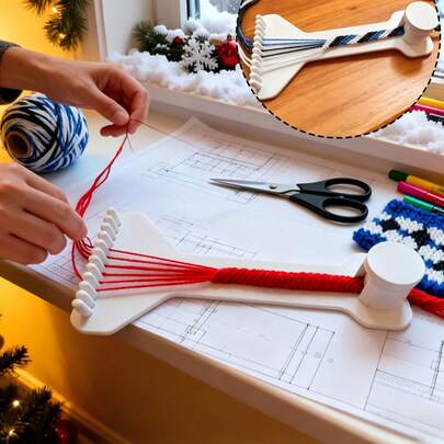 塑料手工编织工具，适用于编织手链和饰品，编织板，便捷的DIY编织工具，专为制作手链和各种饰品而设计，手工工具。操作简便易学，编织过程稳定，轻巧的编织辅助工具，适合初学者和经验丰富的爱好者，适用于DIY爱好者。