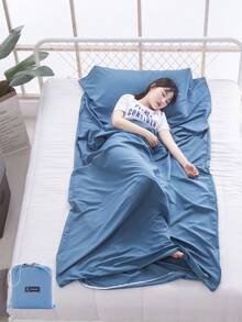 1pc Lightweight & Compact Travel & Camping Sleeping Bag Liner - Suitable For Single Or Double Use, Breathable, Soft, Portable For Hotel, Camping, Dorm, Backpacking - Multicolor - View 27