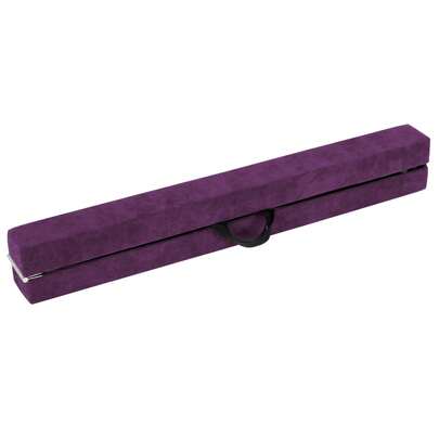  COSTWAY 270CM Folding Balance Beam With Solid Wood Base And Anti-Slip Bottom, Purple