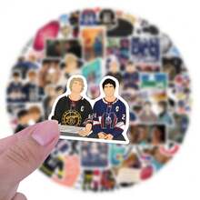 60 PIEZAS Pegatinas de rivalidad calentada Pegatinas estéticas para scrapbooking, diario, portátil, parachoques, monopatín, botella de agua, computadora, tarjetas de felicitación de teléfono, álbumes de fotos, muebles, pegatinas - Multicolor - Ver 6